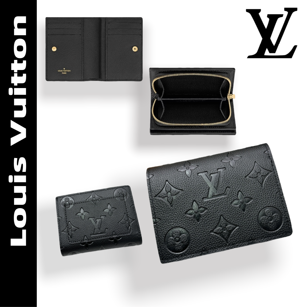 【ルイ・ヴィトン】大人気エンボス加工 短財布　洗練されたデザイン