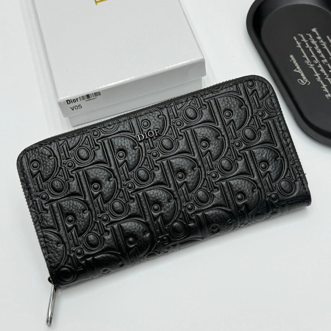 【ディオール】新作★ロゴの長財布☆ロングジップウォレット2色