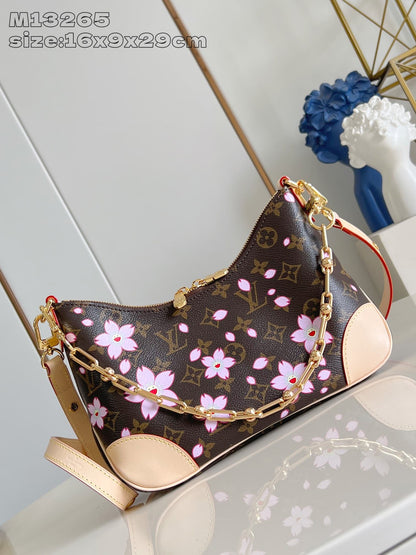 【ルイヴィトン】この時期おすすめ☆可愛い桜LV × TM ブーローニュ NM ハンドバッグM13265